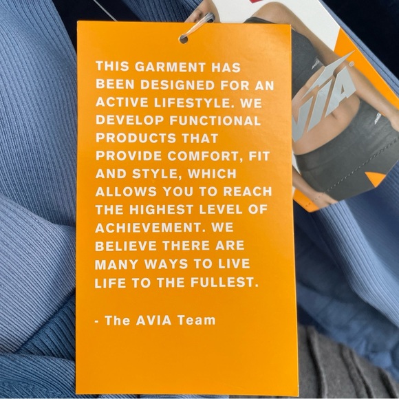 Avia Long Sleeve Wrap Around Yoga Top Blue M(8-10) NWT - Picture 5 of 7